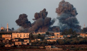 Israeli airstrikes on Syrian border
