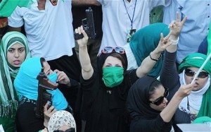 Libyan women supporting Gaddafi, 2011