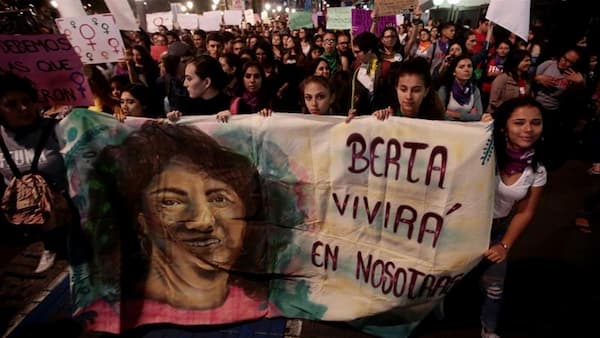 Berta Caceres supporters