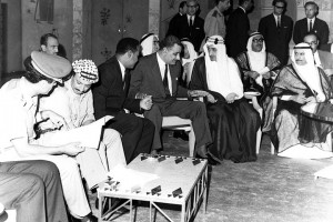 Archive photo: Muammar Gaddafi, Abdel Nasser, Yasser Arafat and the Saudi Royal Family