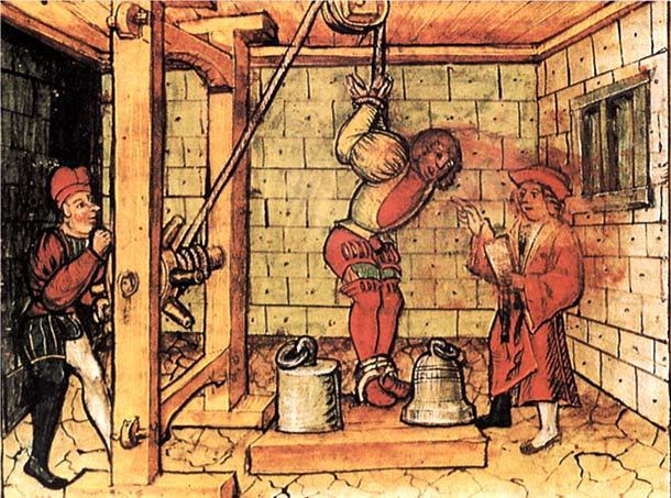 Medieval torture, illustration