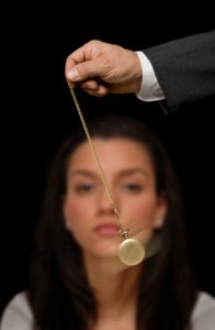 A woman being hypnotised