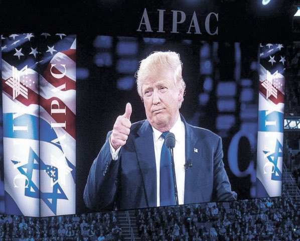 Donald Trump addresses AIPAC