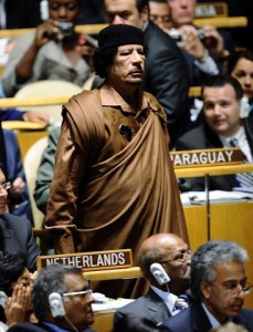 Muammar Gaddafi at the UN General Assembly, 2009
