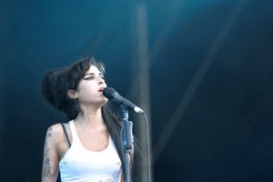 Amy Winehouse on stage at the Isle of Wight festival