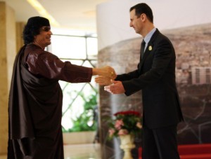 Muammar Gaddafi and Bashar al-Assad