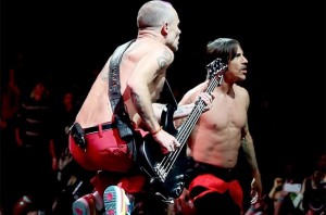 Red Hot Chilli Peppers, Anthony and Flea onstage 