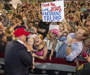 Fanatical supporters of Donald Trump