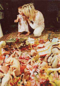 In Utero collage: Courtney Love, Frances Bean