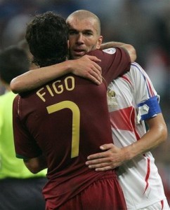 Luis Figo and Zinedine Zidane: 2006 World Cup semi final