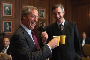 Nigel Farage and Jacob Rhees Mogg