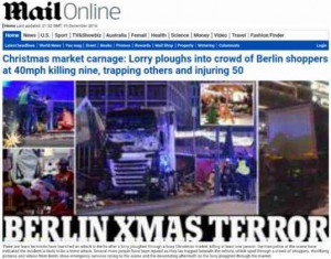 Daily Mail coverage of Berlin Christmas Market terrorist attack, December 2016