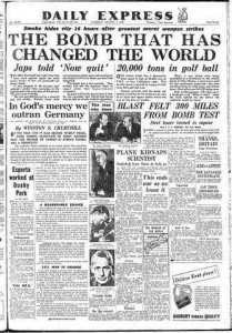Hiroshima Bomb, newspaper coverage