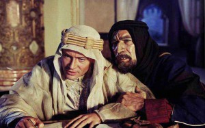 Peter O'Toole and Anthony Quinn in Lawrence of Arabia, 1963