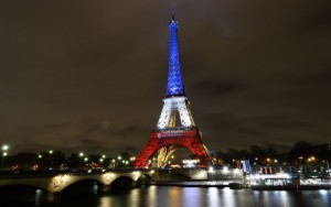 Eiffel Tower commemorating terror attack victims