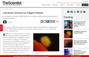 Coronavirus made in a lab