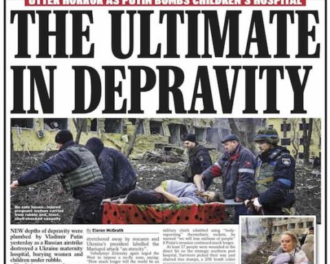 Daily Express: Russian attack on maternity hospital