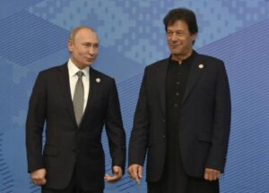 Imran Khan meets Vladimir Putin in Moscow, March 2022