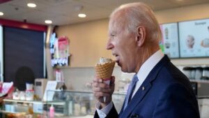 Biden eating ice cream