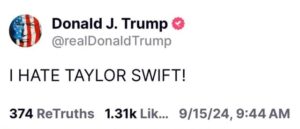 trump hates Taylor Swift