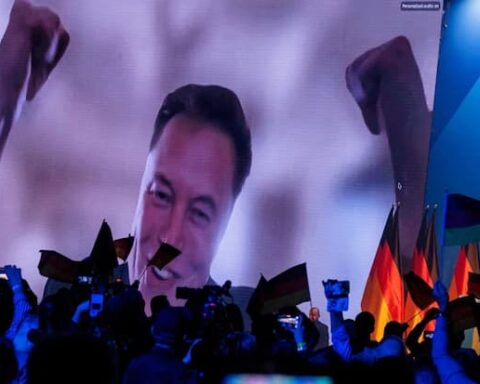 AfD rally, Elon Musk