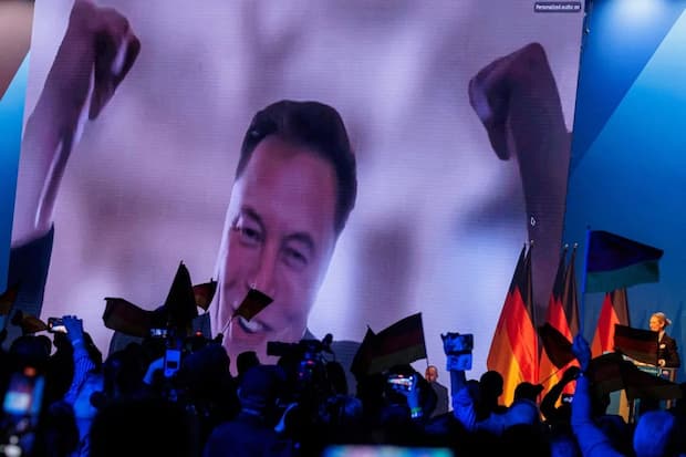 AfD rally, Elon Musk