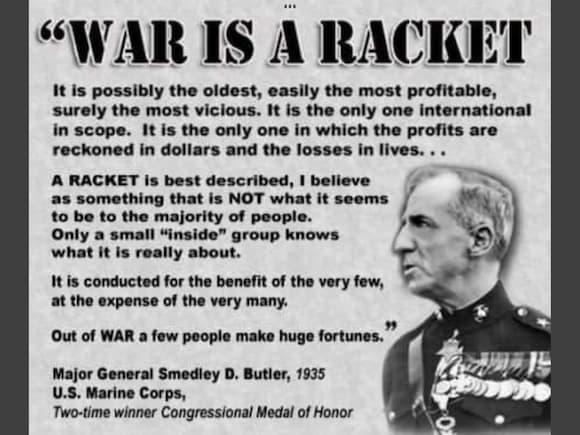 'War is a racket' speech by General Smedley Butler