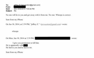 Epstein emails, murder