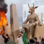 Iranians burning effigies of Baal.