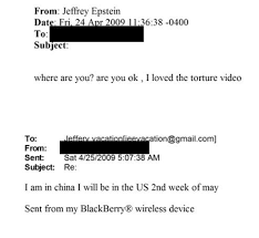 Epstein emails, torture video 