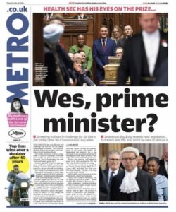 Wes Streeting, newspaper headline