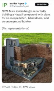 Mark Zuckerberg underground bunker