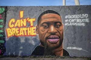 George Floyd mural: I can't breathe