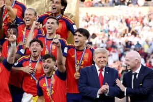 Donald Trump with Spanish team 