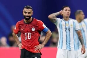 Mo Salah, Egypt v Argentina. 