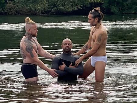 Russell Brand baptism